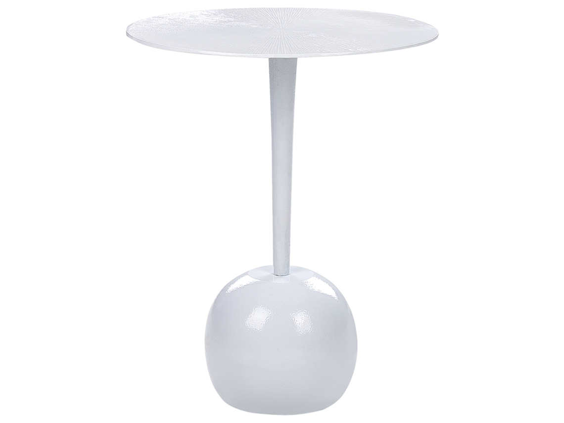 Mesa de centro BELIANI Eucla de Aluminio Blanco 40x40x49