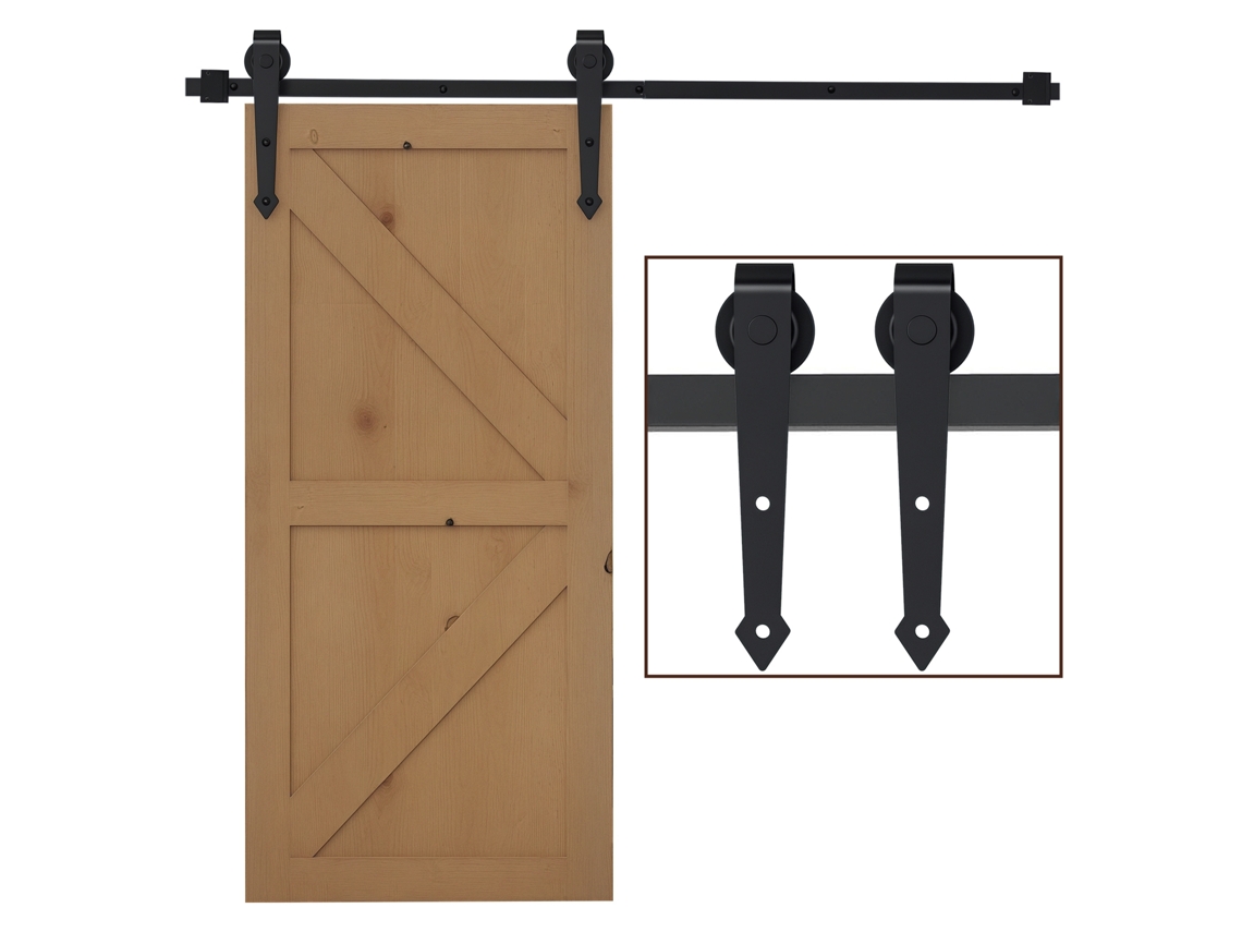 Kit Puerta Corredera Acero Carbono 100 Kg Estilo Rústico