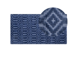 Alfombra de pelo corto BELIANI Adatepe de Viscosa Azul 80x150