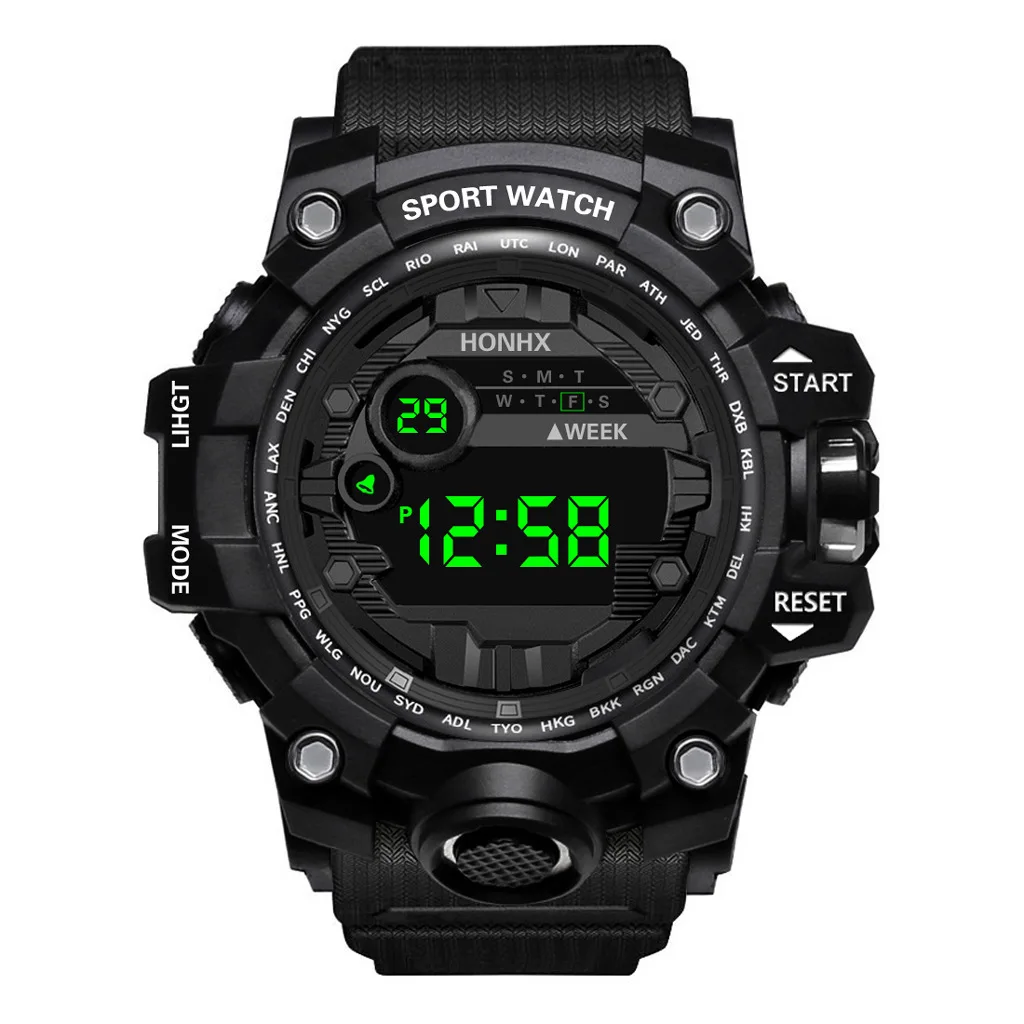 Reloj deportivo para hombre, impermeable, luminoso, multifuncional, digital y electrónico, adecuado para niños y niñas.