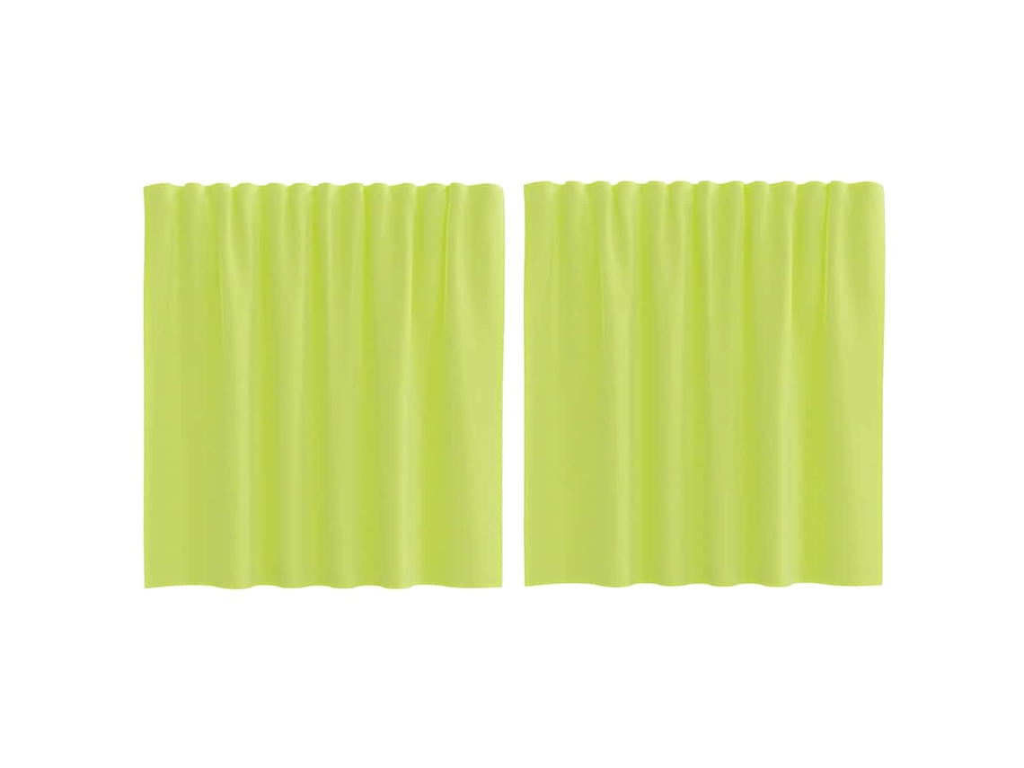 Maison Exclusive - Cortinas De Gasa Con Bolsillos Para Varillas 2 Uds. Verde