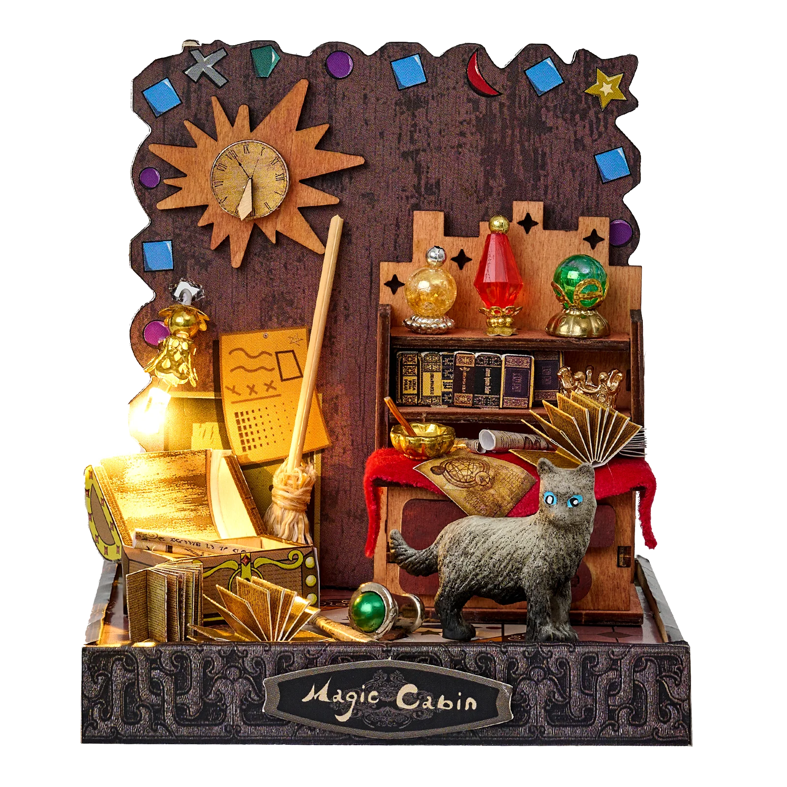 (k077) Mini casa de muñecas para armar, juguete de peluche en miniatura, casa de muñecas familiar