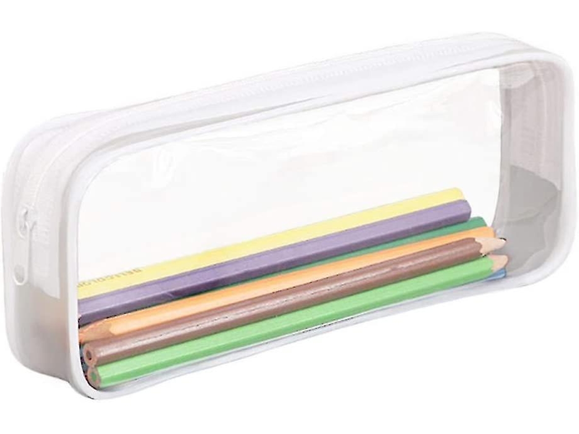 Estuche transparente para lápices, bolsa de almacenamiento de gran capacidad, Chennnls