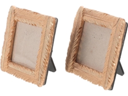 Juego 2 Marcos Fotos Resina Bordes Decorativos Estilo Elegante Lujoso 4 9 5 1 Decoración Hogar Oficina X Cm
