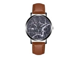 Reloj De Pulsera Unisex De Cuarzo, Informal, Duradero, Moderno, Ligero, Color Café.
