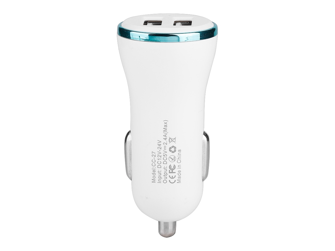 Cargador De Coche (carga Rápida Dual Usb 2.4a)