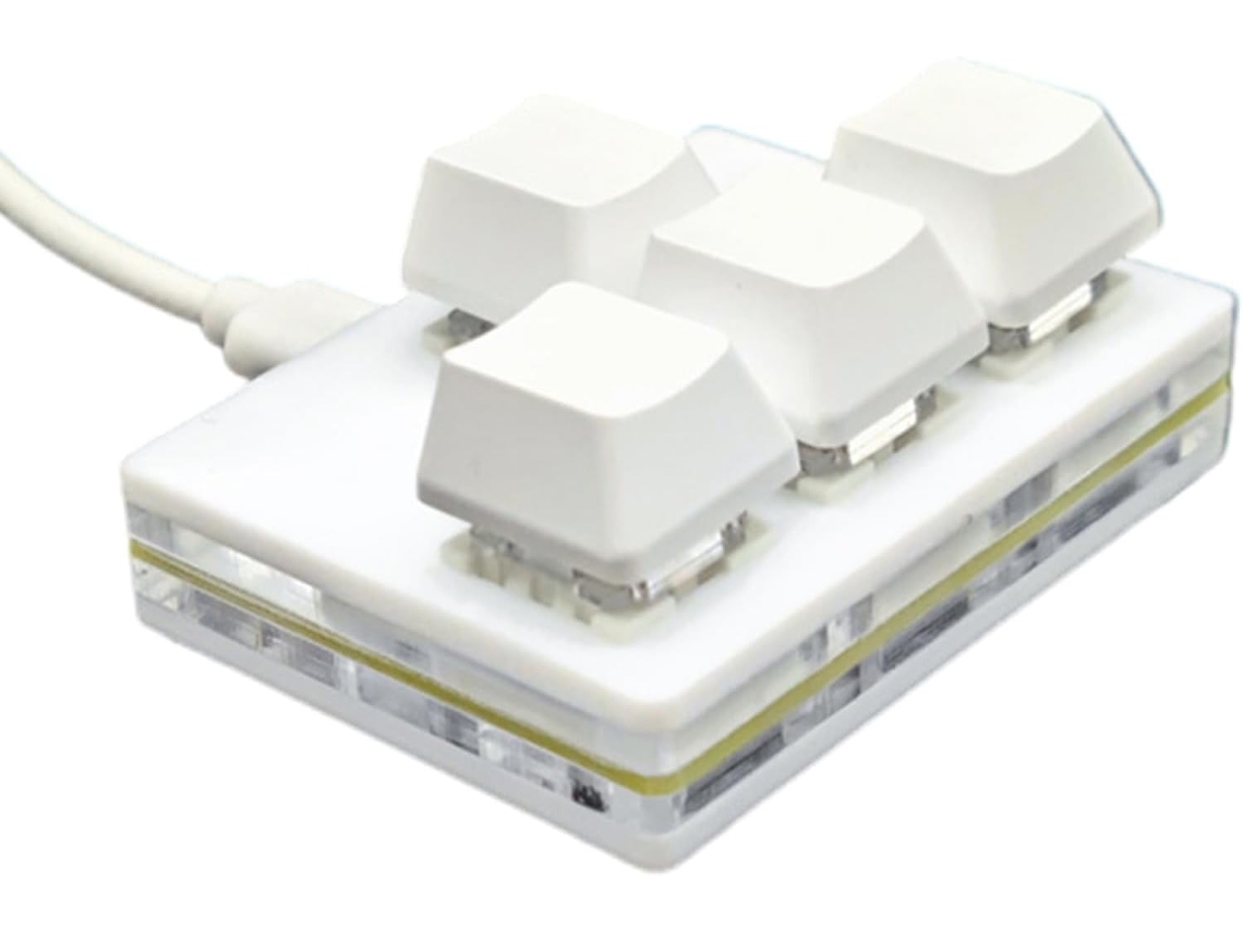 Teclado Mecánico Para Juegos De Una Sola Mano Con 4 Teclas Intercambiables En Caliente Totalmente Programables.