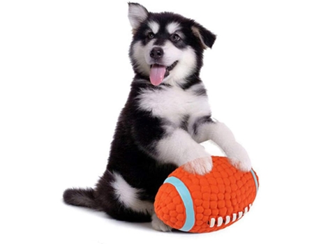 Pelota de juguete para perros, pelota de rugby, juguete para masticar, pelota de látex para perros, juguetes para chirriar, pelota de sonido, juego...