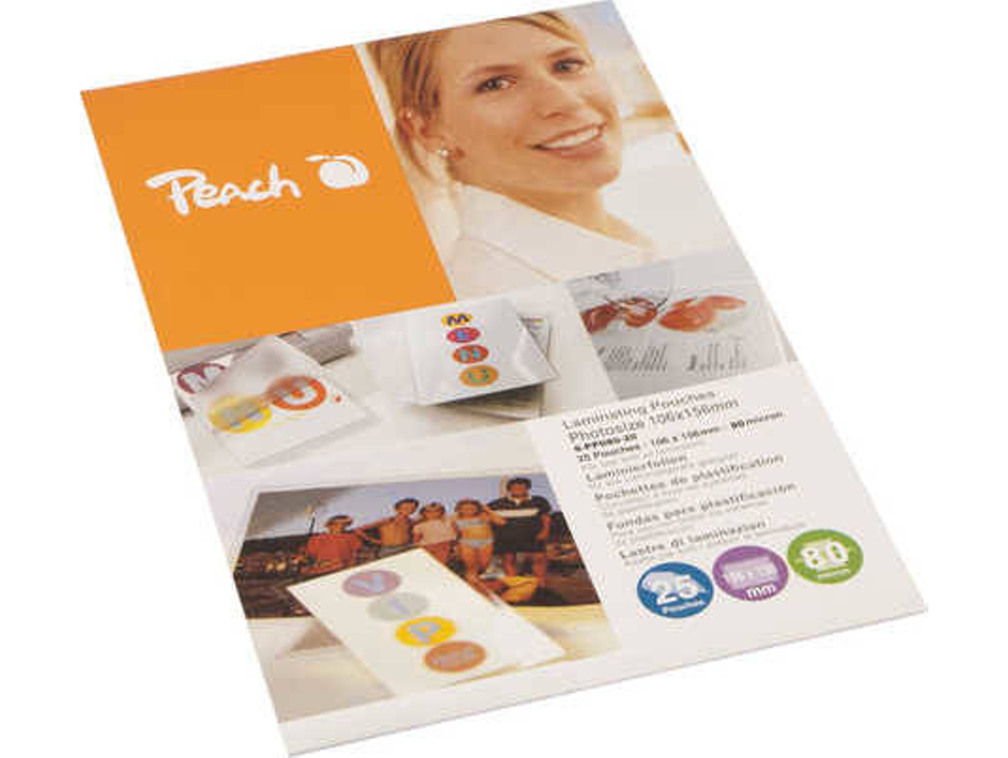 Fundas de Plastificar PEACH 510591 Transparente (25 un)
