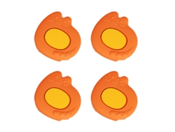 Protectores De Esquinas De Muebles De Silicona Suave, 4 Piezas, Diseño De Dibujos Animados Para Bebés, Color Naranja.