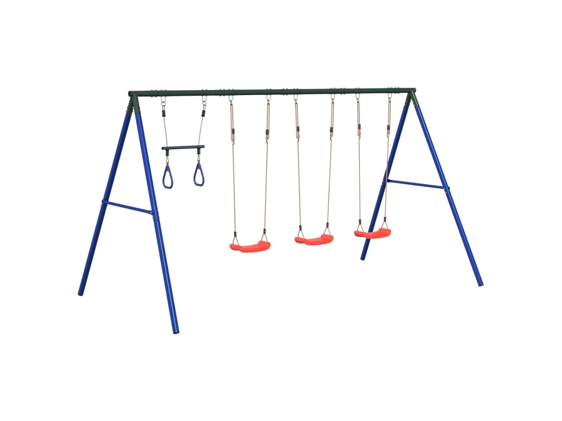 Juego De Columpios De Exterior VIDAXL Azul Acero