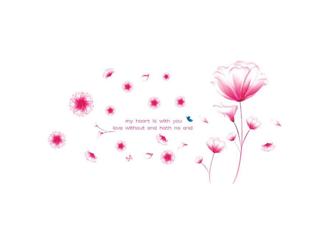 Rebe-adesivos De Vinil Decorativos Para Quarto De Casamento Floral Pink Dream Românticos E Acolhedores Removíveis