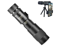 Kits de monoculares 4k de 10, 300 x 40 mm, de alta potencia, para adultos y niños, con zoom, soporte para smartphone y trípode, color negro. Bestvite