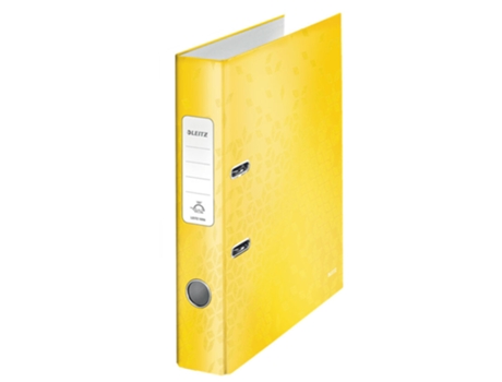 Carpeta de Arquivo LEITZ Lomo Estrecho 50 Mm Wow A4 2 Ojales Amarillo