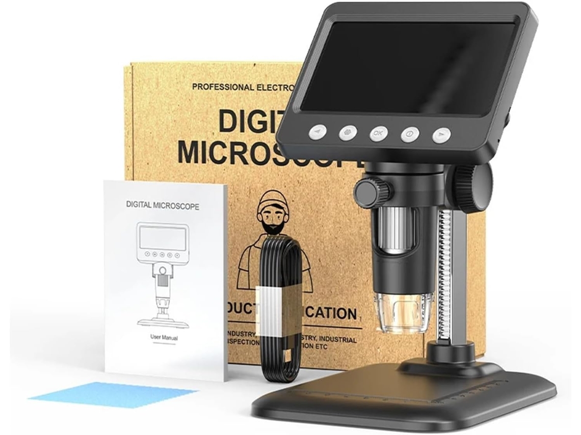 Microscopio Digital De 4,3 Pulgadas, Aumento De 1600x, Soldadura De Componentes Electrónicos.