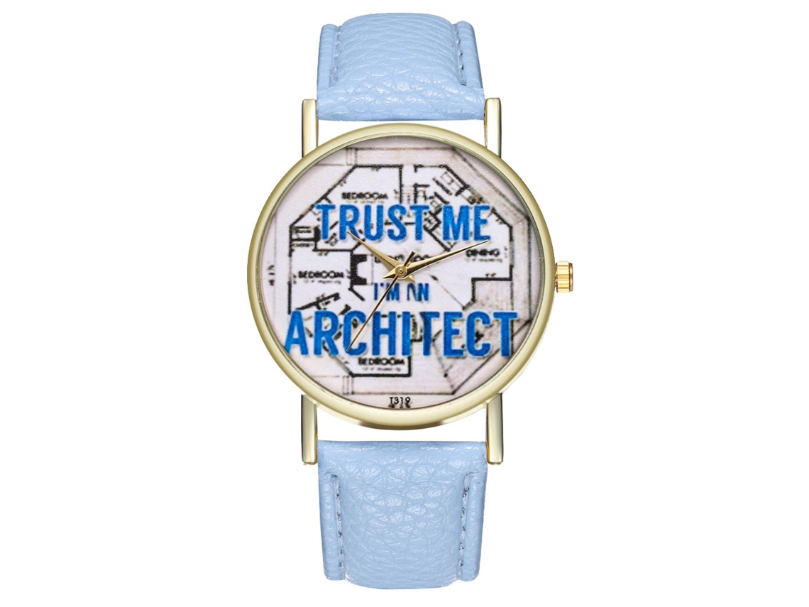 Reloj Mujer Moda Reloj De Pulsera Cuarzo Azul Claro