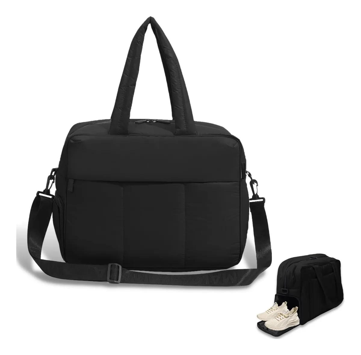 Bolsa de viaje acolchada tipo lona, bolsa de viaje para mujer, vayotoy