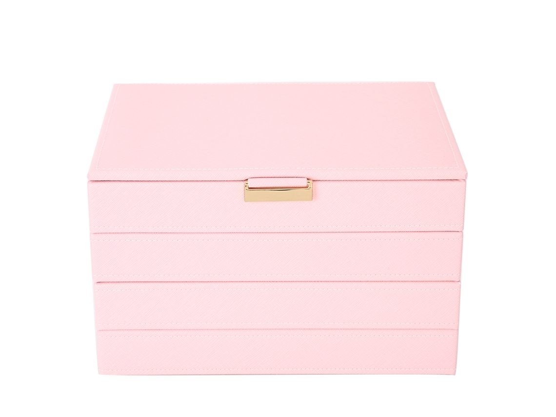 Caja de almacenamiento de pendientes desmontable de 4 niveles