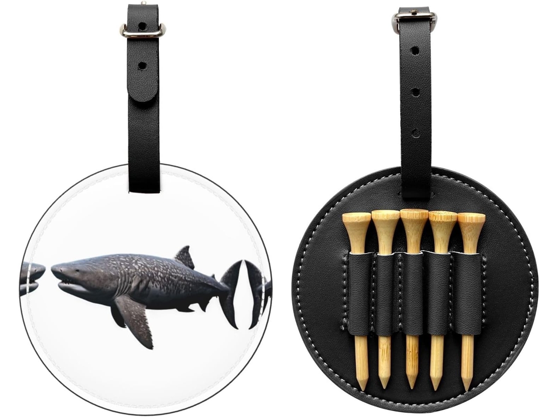Bolsa de golf Giant Shark para tees, color negro, fácil de transportar y más eficiente para jugar al golf.