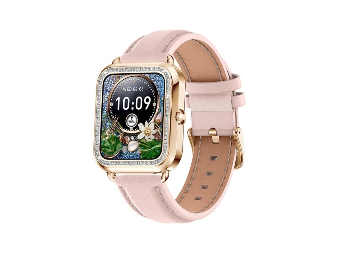 Reloj inteligente de 1,59 pulgadas, 25 horas de duración de batería, resistencia al agua IP67, Bestvite Gold