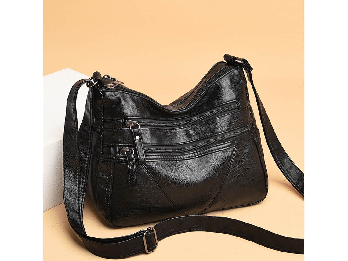 Bolso De Mano Para Mujer Madura, De Piel Suave, Gran Capacidad, Bandolera.