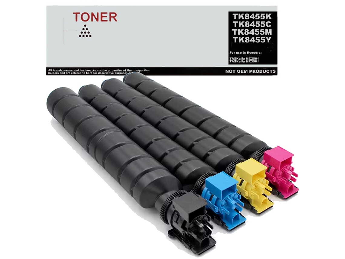 Tk8455 Pack 4 Cartuchos De Toner Multicolor Compatible Con Kyocera Tk8455k Tk8455c Tk8455m Tk8455y