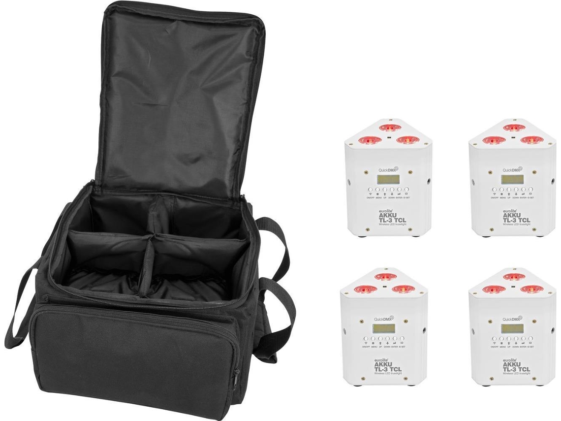 Juego 4x Akku Tl 3 Tcl Weiß Sb 4 Bolsa blanda Eurolite (20000649)