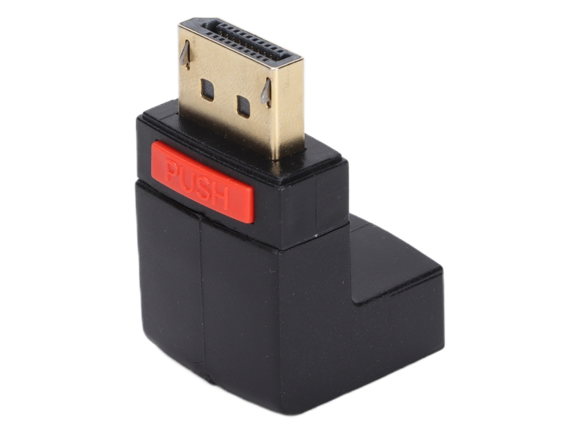 Adaptador Dp De Ángulo Recto 90 Grados Macho A Hembra Conversor Displayport 1.4 4k