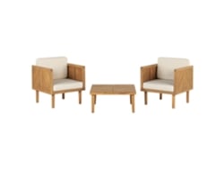 Conjunto de balcón BELIANI Baratti de Madera de acacia Madera clara 70x70x29