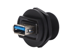 2026-conector Usb 3.0 Doble Hembra Resistente Al Agua Con Rosca Panel Trasero Doble Cabeza