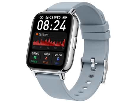 Smartwatch WEB2O 1.69 Touch Fitness Watch 24 Modos IP68 Rastreadores de actividad Impermeable para Android y iOS Azul claro