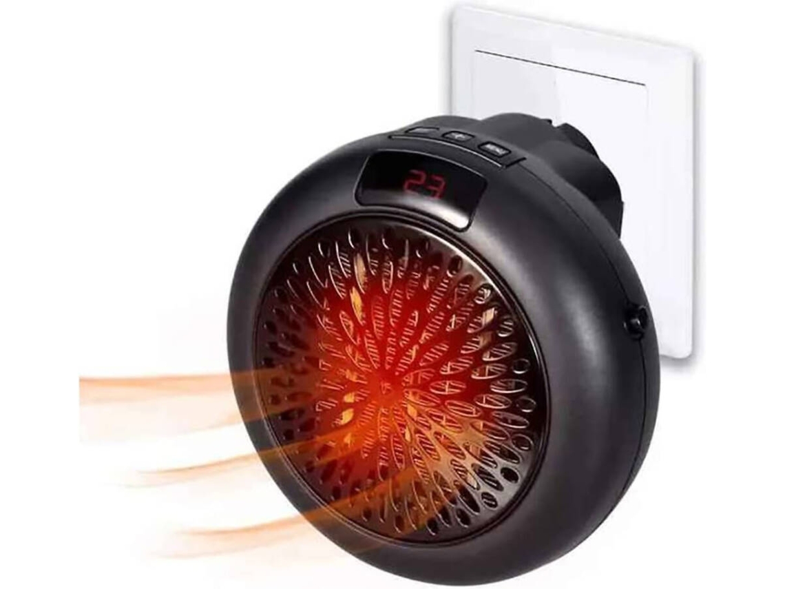 Calentador Cerámico Eléctrico KLACK Plug con Control 900W Negro