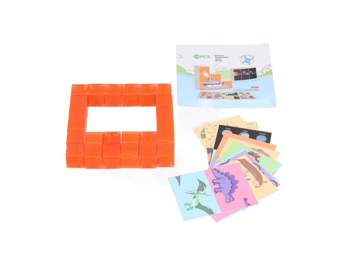 Ats-rompecabezas De Bloques Para Niños Diy Con Pegatinas Exquisitas Juguete Educativo Regalo De Cumpleaños