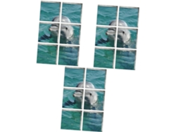 Juego de 3 pegatinas 3D con estampado de delfines para decorar la pared del baño. Slowmoose