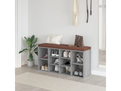 Banco Zapatero Organizador en Derivados de Madera Gris Sonoma 103X30X48 Cm