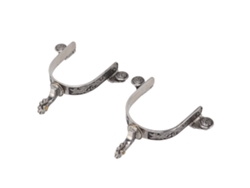 Espuelas vintage de acero inoxidable para botas de vaquero occidental al aire libre