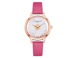 Reloj De Pulsera Unisex Vansvar Con Correa De Pu, Reloj De Cuarzo Informal (marrón Oscuro)