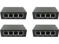 4 Conmutadores De Red Gigabit Poe De Extensión De 4 Puertos 100/1000m Ieee802