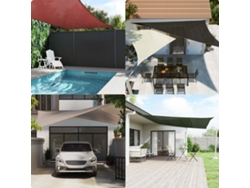 Vela de sol rectangular estilo 160 g/m² 5x8 m amarillo guisante Wsd377841 Lovely Home