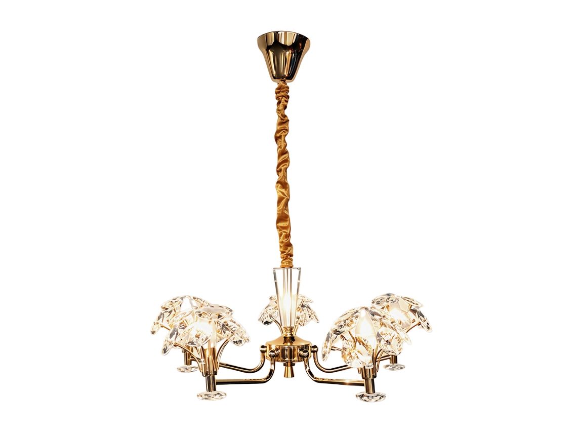 Lámpara De Techo De Cristal Pibaogu Asled-826 (dorado)