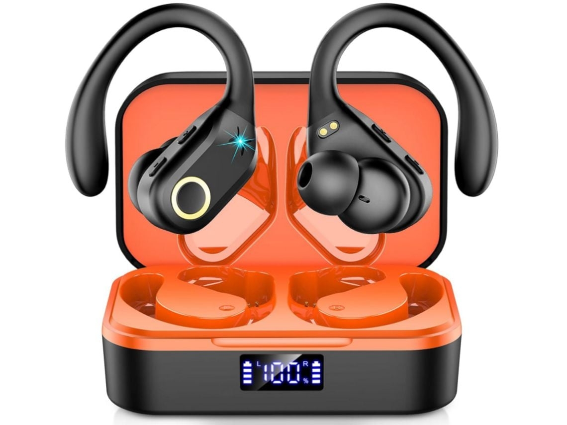 Auriculares Sin Graves Profundos Estéreo Hd Horas Reproducción Pantalla YEMAESRE Bluetooth Impermeable Negro