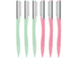 Herramienta Para Depilar Cejas Para Mujer, 6 Piezas, Herramienta Multiusos Para La Depilación Facial - Rosa Y Verde Gwz