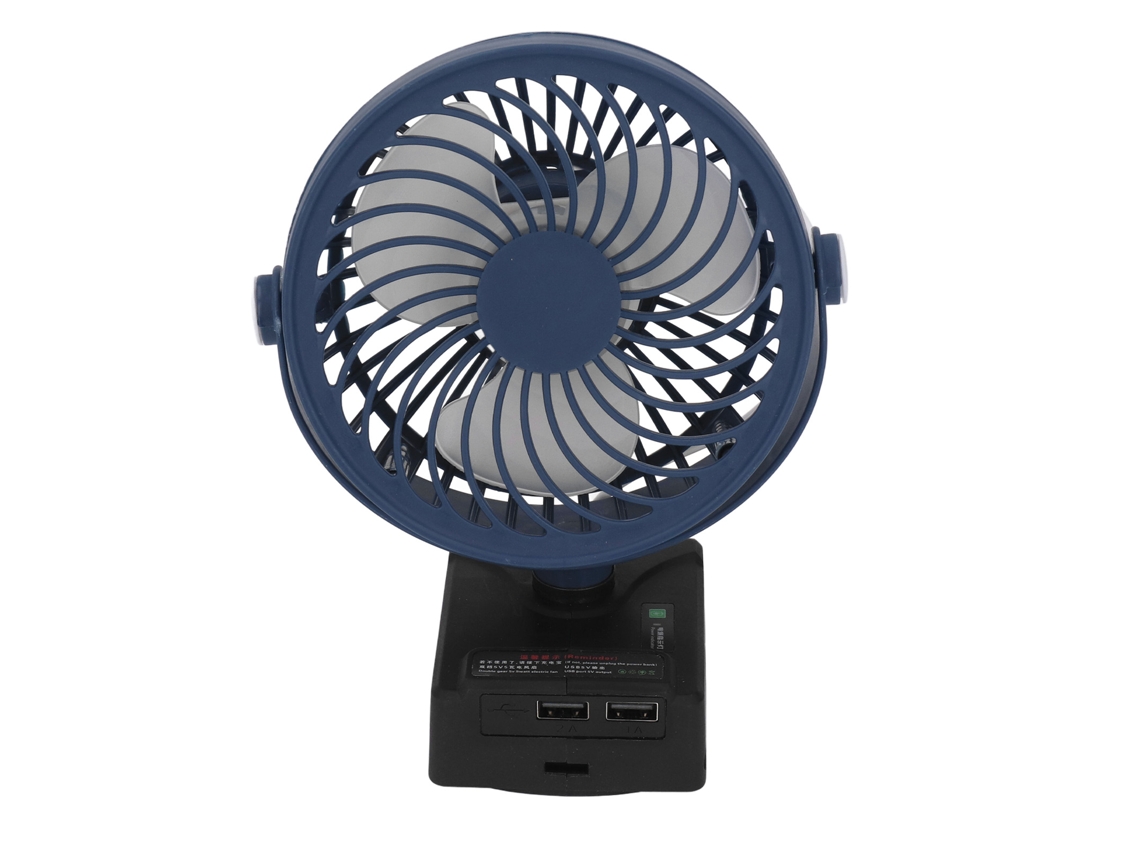 Ventilador inalámbrico de 21 V con batería de litio, portátil para acampar.