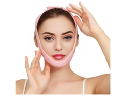 Masajeador Facial En Forma De V Con Correa Para La Barbilla Para Protegerla Y Evitar Caídas - Rosa*