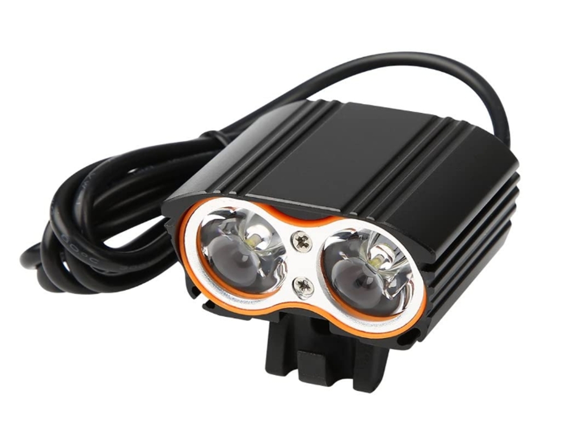 Luz Frontal Bicicleta 2000lm Aluminio Negro Yizhood