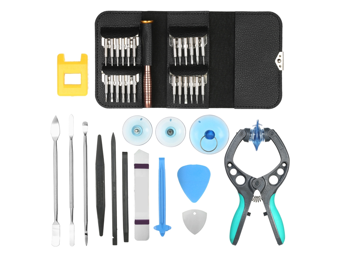 Kit de herramientas 39 en 1 para la reparación de teléfonos móviles y portátiles.