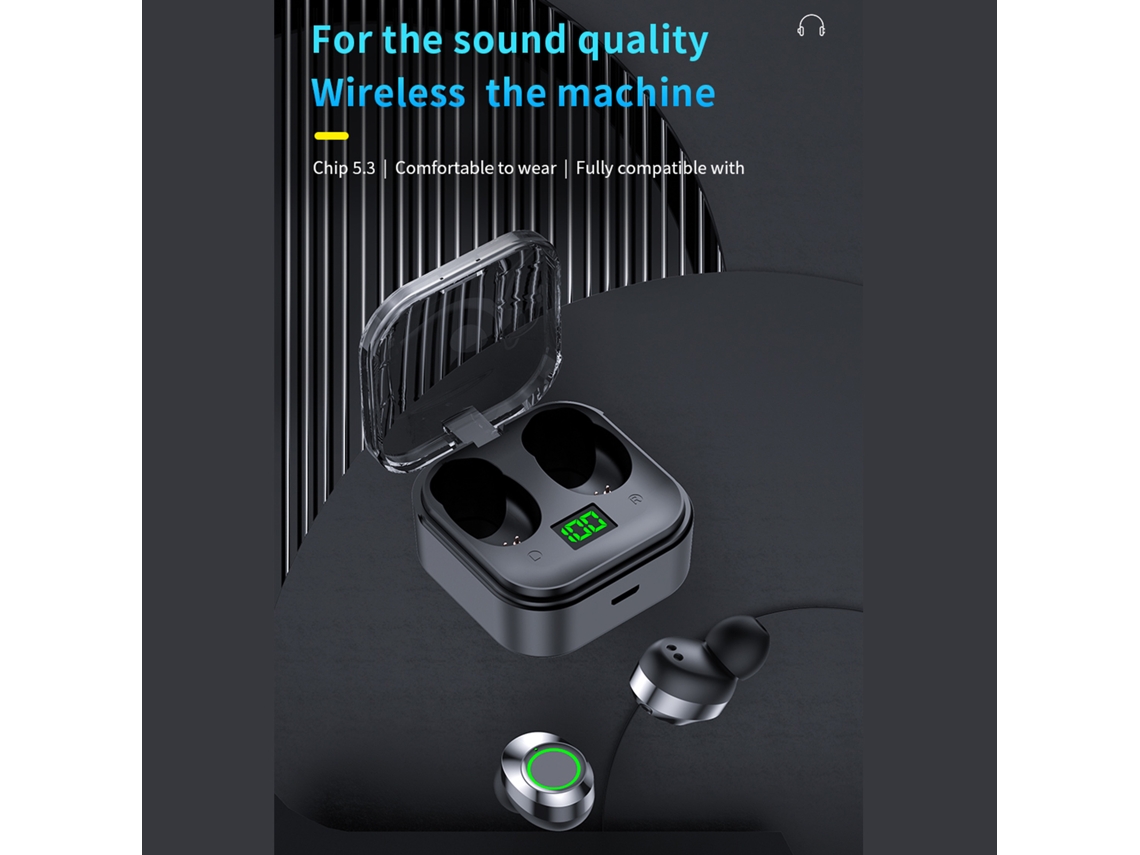 Auriculares Inalámbricos Bt5.3 Con Micrófono, Intrauditivos, Con Reducción De Ruido, Mini Auriculares Deportivos.
