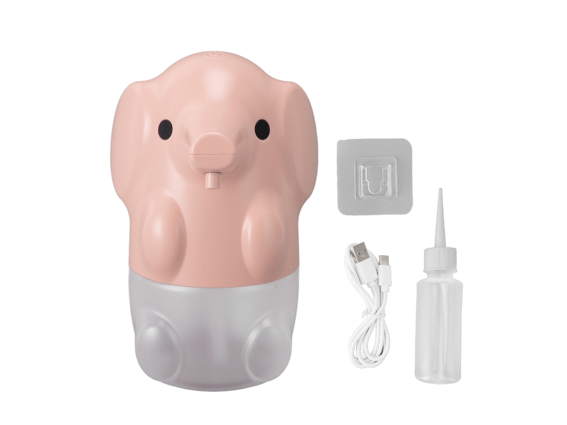 Dispensador Automático De Jabón En Espuma Recargable Por Usb Sin Contacto Para Baño, Hotel, Rosa