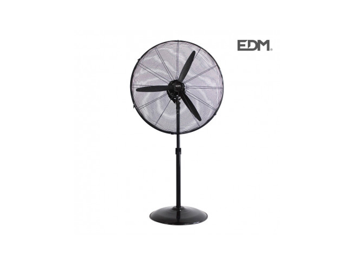 Ventilador de pie industrial oscilante. con base circular negro potencia: 180w aspas: ø60cm altura| Edm