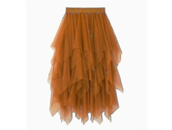 Falda larga de tul para mujer con cintura elástica, modelo 2026, estilo fresco y delicado, tallas 60-100cm.